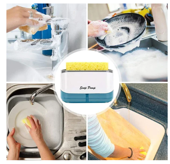 Dispensador de Jabón con Soporte Esponja