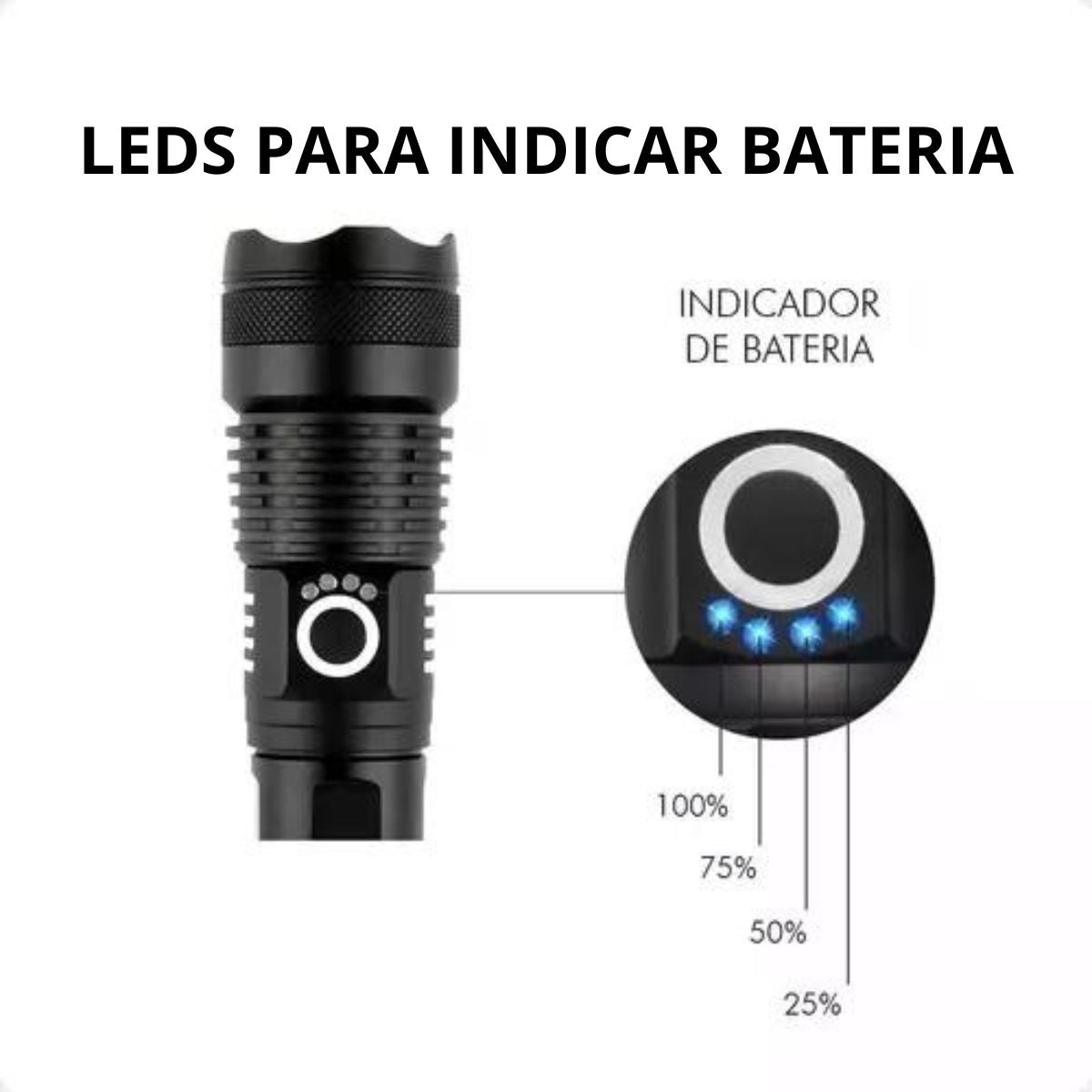 Linterna largo alcance P50 T9