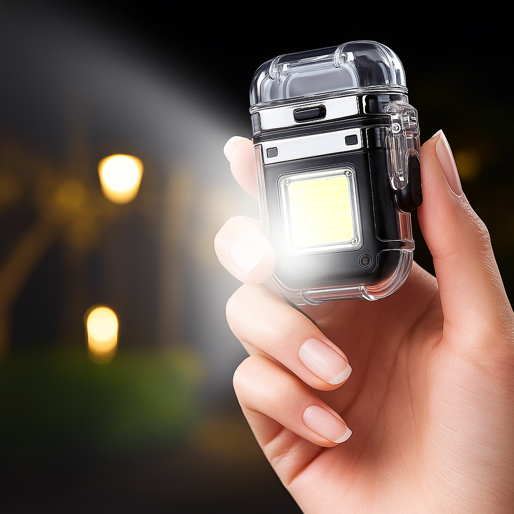 ENCENDEDOR IMPERMEABLE CON LINTERNA LED