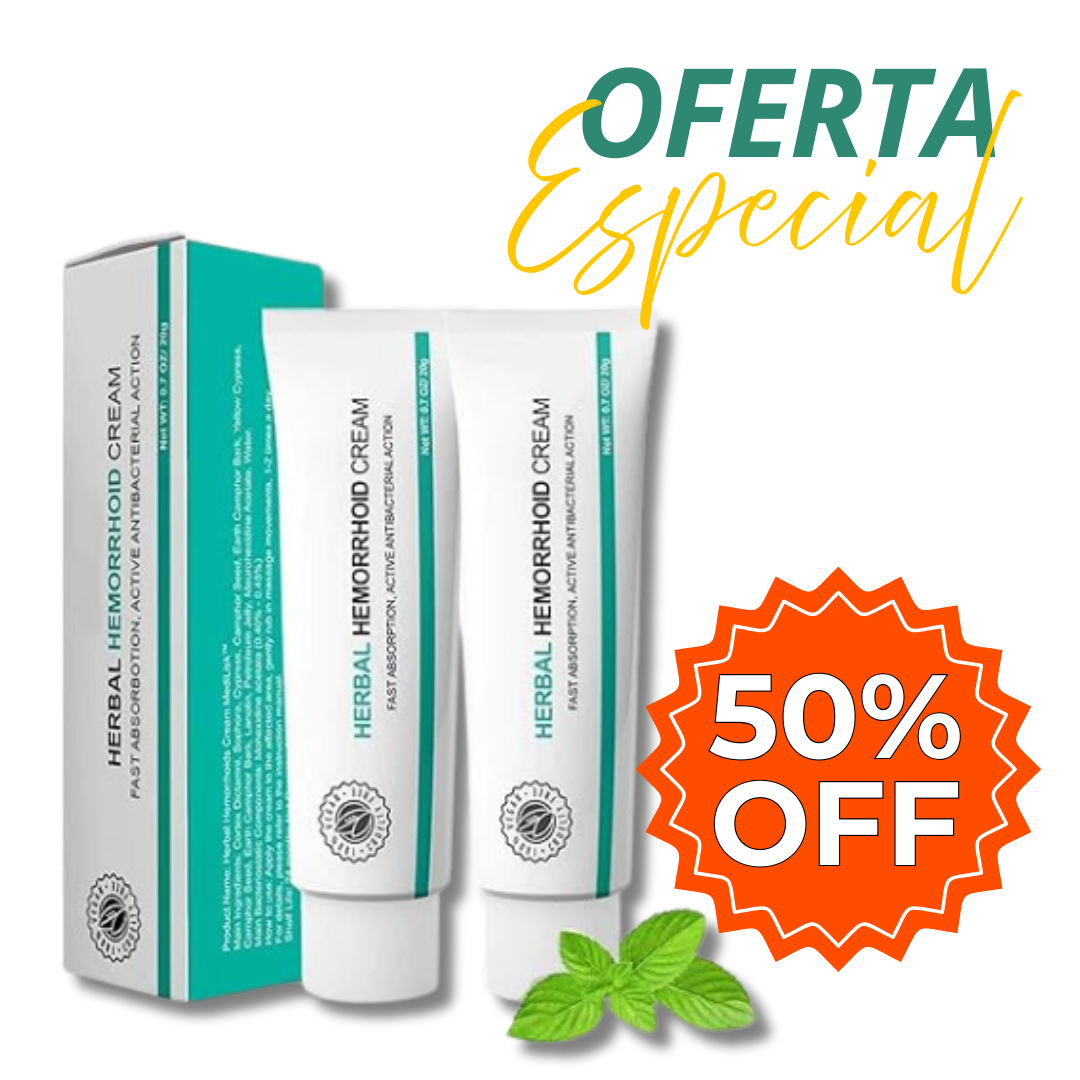 2 x CREMA HERBAL PARA HEMORROIDES  - ¡ALIVIO INMEDIATO DEL DOLOR!