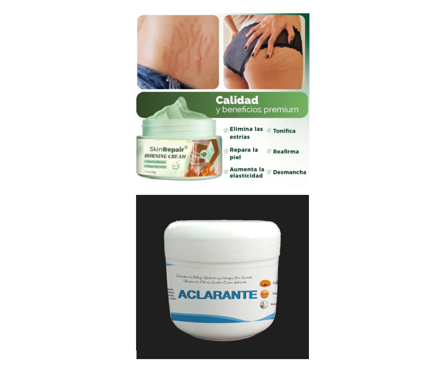 Crema Aclarante: Elimina Imperfecciones y Mejora el Tono de la Piel con Regalo Crema Antiestrías ¡30% OFF!