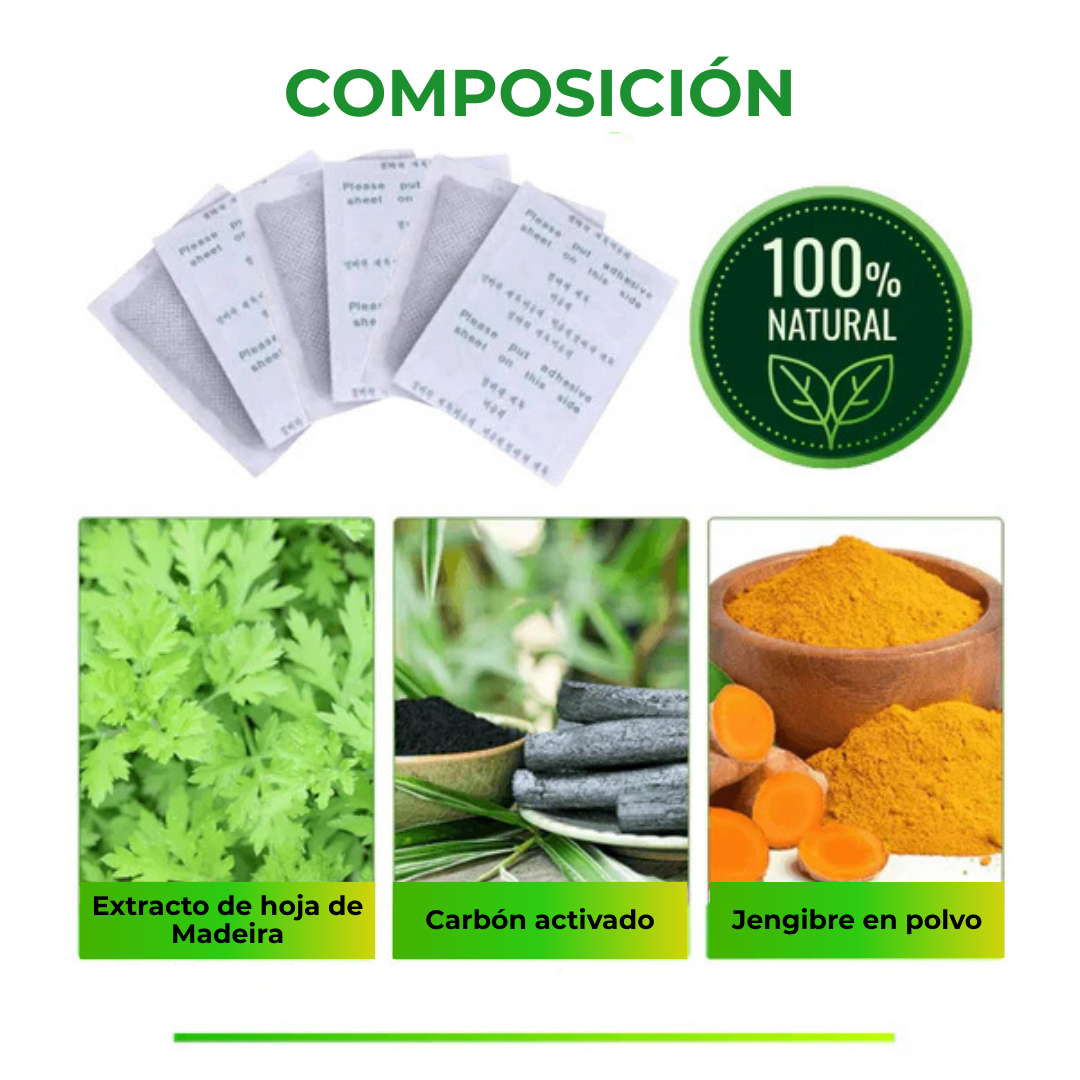 PARCHES  DETOXPIES KINOKI- ¡Elimina toxinas mientras duermes!